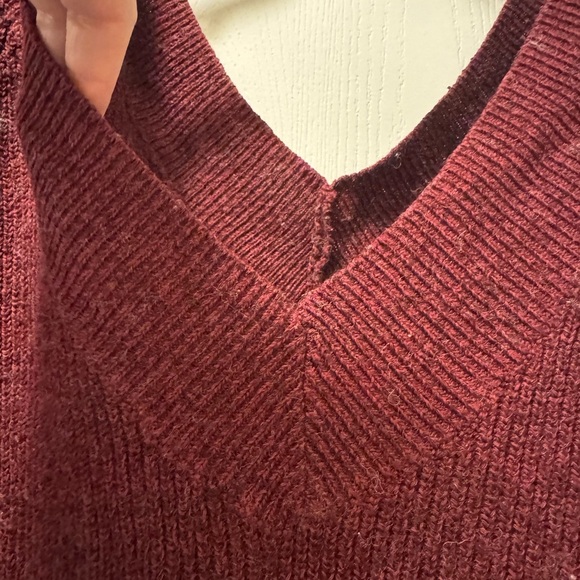 Maurices Deep Red V-Neck Sweater - Picture 5 of 10